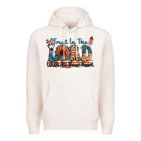 Pale Pink Trust in the lord with all your heart Premium Hoodie - FaDigitalArtStudio