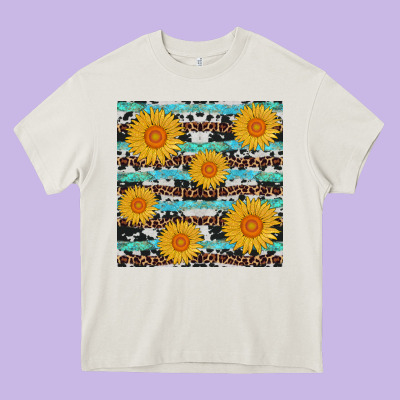 Sunflower Western Seamless Revize Heavy Core Tee Designed By Adodesignshop