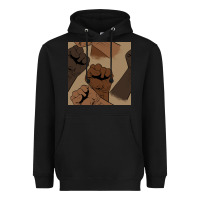 Black melanin raised fist seamless pattern Heavyweight Hoodie - BundleAndBundleShop