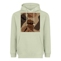 Matcha melanin raised fist seamless pattern Heavyweight Hoodie - BundleAndBundleShop