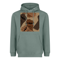 Sage melanin raised fist seamless pattern Heavyweight Hoodie - BundleAndBundleShop