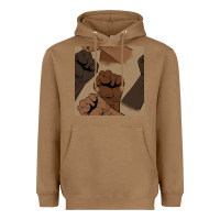 Toasted Coconut melanin raised fist seamless pattern Heavyweight Hoodie - BundleAndBundleShop