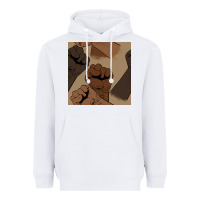 Melanin Raised Fist Seamless Pattern Heavyweight Hoodie | Teevron
