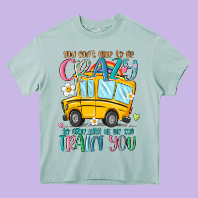 You Don't Have To Be Crazy To Drive With Us We Can Heavy Core Tee Designed By Maliassmallbusiness