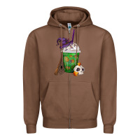 Chestnut Halloween Spooky Pumpkins Frappe Zipper Hoodie - FaDigitalArtStudio