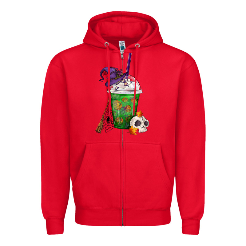 Halloween Spooky Pumpkins Frappe Zipper Hoodie by FaDigitalArtStudio | Teevron