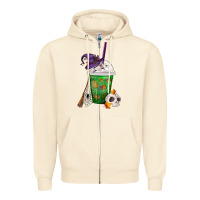 Sandshell Halloween Spooky Pumpkins Frappe Zipper Hoodie - FaDigitalArtStudio
