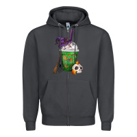 Smoke Halloween Spooky Pumpkins Frappe Zipper Hoodie - FaDigitalArtStudio
