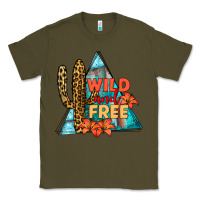 Army Green Wıld and Free Classic Tee - JahusDesignShop