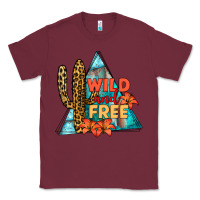 Burgundy Wıld and Free Classic Tee - JahusDesignShop