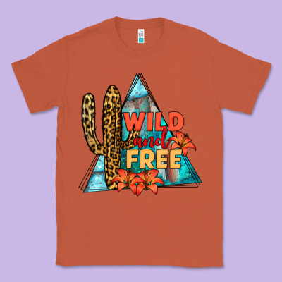 Wıld And Free Classic Tee Designed By Jahusdesignshop
