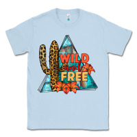 Dusty Blue Wıld and Free Classic Tee - JahusDesignShop
