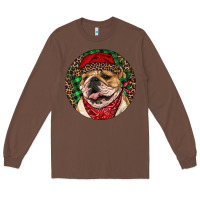 Chestnut Christmas English Bulldog Long Sleeve Tee - RanaPortraitStore