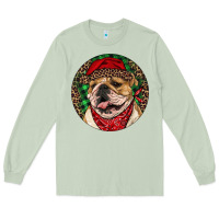 Matcha Christmas English Bulldog Long Sleeve Tee - RanaPortraitStore