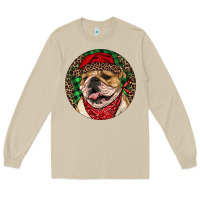 Mushroom Christmas English Bulldog Long Sleeve Tee - RanaPortraitStore