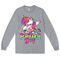 Heather Grey Pride Day LGBTQ+ Long Sleeve Tee - NancyCooperArtShop