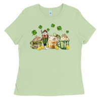 Matcha patricks day coffee Ladies Tee - MaliasSmallBusiness