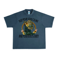 Midnight Navy Keep Your Soul Clean And Your Boots Dırty Cowgirl Boots Urban Heavy Tee - Bettercallsaul