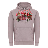 Vintage Zinc love truck with roses and leopard Vintage Hoodie - RanaPortraitStore
