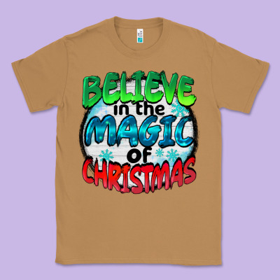 Believe In The Magic Of Christmas Classic Tee Designed By Barkaloodesign