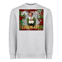 Heather Grey omg santa i know him elf Heavyweight Sweatshirt - CowGirlArtShop