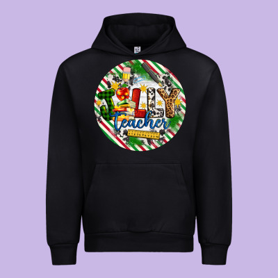 Christmas Jolly Teacher Urban Hoodie Designed By Artiststas