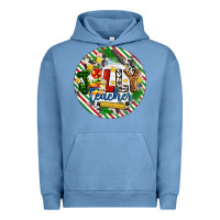 Pigment Pebble Blue Christmas Jolly Teacher Urban Hoodie - Artiststas