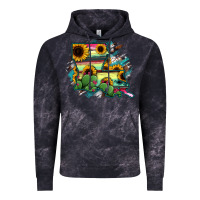 Cloud Black Louisiana Map Sunflower Cactus Serape Vintage Hoodie - RanaPortraitStore