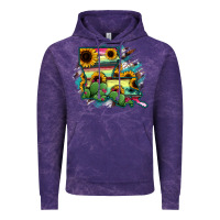 Cloud Purple Louisiana Map Sunflower Cactus Serape Vintage Hoodie - RanaPortraitStore