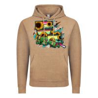 Vintage Coffee Louisiana Map Sunflower Cactus Serape Vintage Hoodie - RanaPortraitStore
