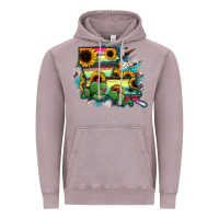 Vintage Zinc Louisiana Map Sunflower Cactus Serape Vintage Hoodie - RanaPortraitStore