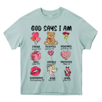 Arona god says i am valentine's day Heavy Core Tee - MaliasSmallBusiness