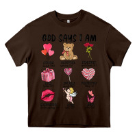 Chocolate Brown god says i am valentine's day Heavy Core Tee - MaliasSmallBusiness