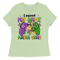 Matcha i paused my game for mardi gras Ladies Tee - MaliasSmallBusiness