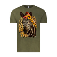 Vintage Olive Zebra With Sunflowers Vintage Tee - Bettercallsaul