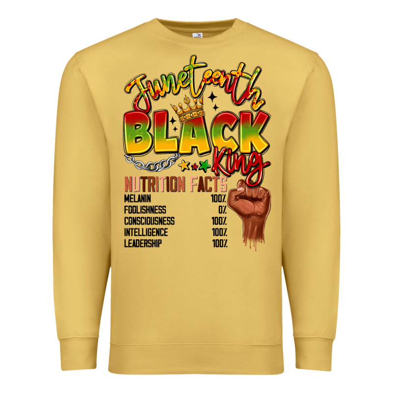 Juneteenth Black King Premium Sweatshirt by LillyAllenDesigns | Teevron