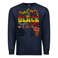 Navy juneteenth black king Premium Sweatshirt - LillyAllenDesigns