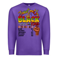 Purple juneteenth black king Premium Sweatshirt - LillyAllenDesigns