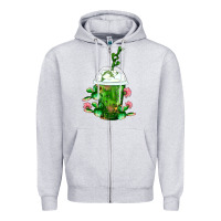Heather Grey Western Cactus Cold Frappe Zipper Hoodie - FaDigitalArtStudio