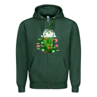 Sports Green Western Cactus Cold Frappe Zipper Hoodie - FaDigitalArtStudio