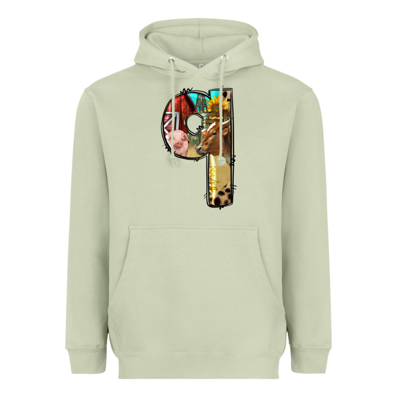 Farm Life Alphabet Lowercase Letters Q Heavyweight Hoodie by BundleAndBundleShop | Teevron