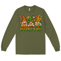 Army Green It's Fall Y'all Long Sleeve Tee - texasbilliewilder