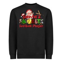 Black santas favorite softball player Heavyweight Sweatshirt - CowGirlArtShop