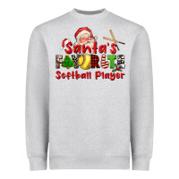 Santas Favorite Softball Player Heavyweight Sweatshirt | Teevron