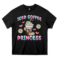 Black iced coffee princess Heavy Core Tee - MaliasSmallBusiness