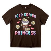Chocolate Brown iced coffee princess Heavy Core Tee - MaliasSmallBusiness