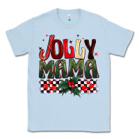 Dusty Blue Christmas jolly mama Classic Tee - BarkalooDesign