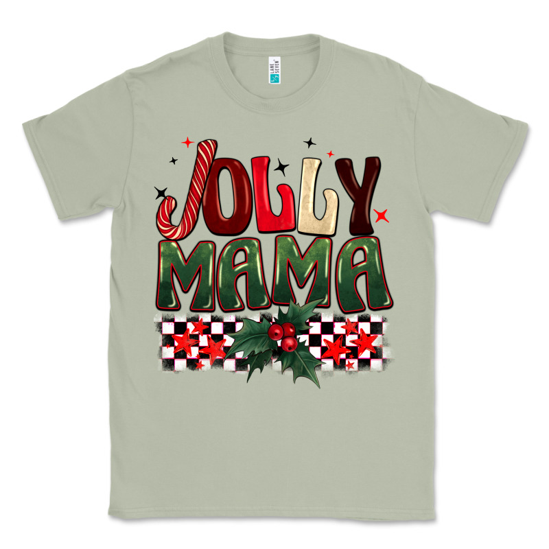 Christmas Jolly Mama Classic Tee by BarkalooDesign | Teevron