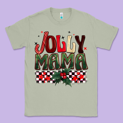 Christmas Jolly Mama Classic Tee Designed By Barkaloodesign