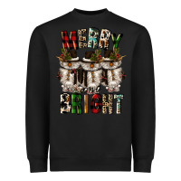 Black merry and bright Heavyweight Sweatshirt - CowGirlArtShop